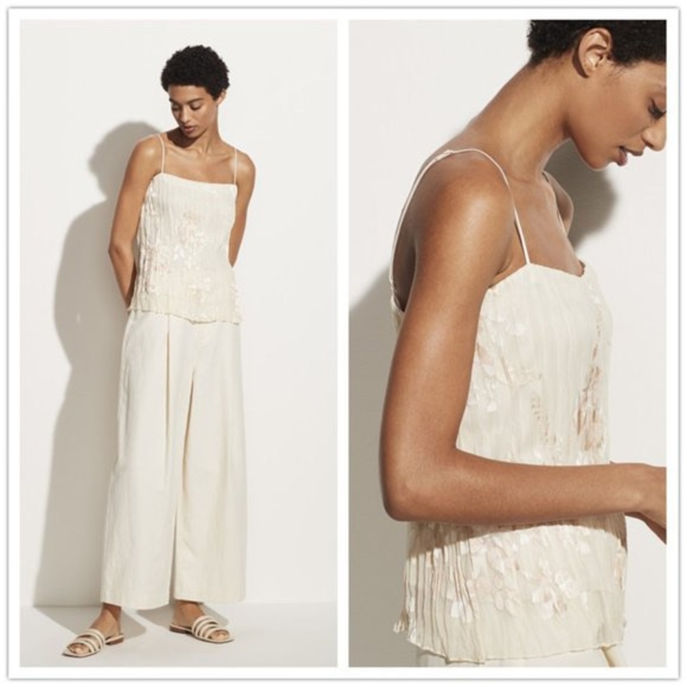 Vince Burnout Camisole in Cream NWT